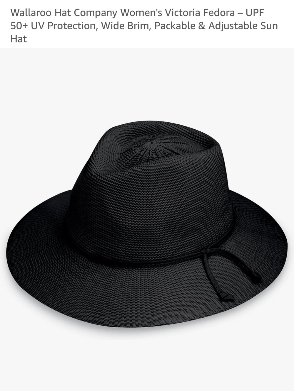 Wallaroo Women's Victoria Fedora Hat in Black
